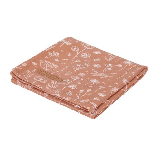 Swaddle 120 x 120 - wild flowers rust