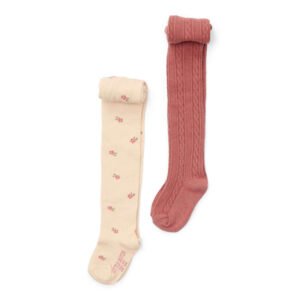 Collants | Pack de 2 | Sand / Warm Rose - 98/104